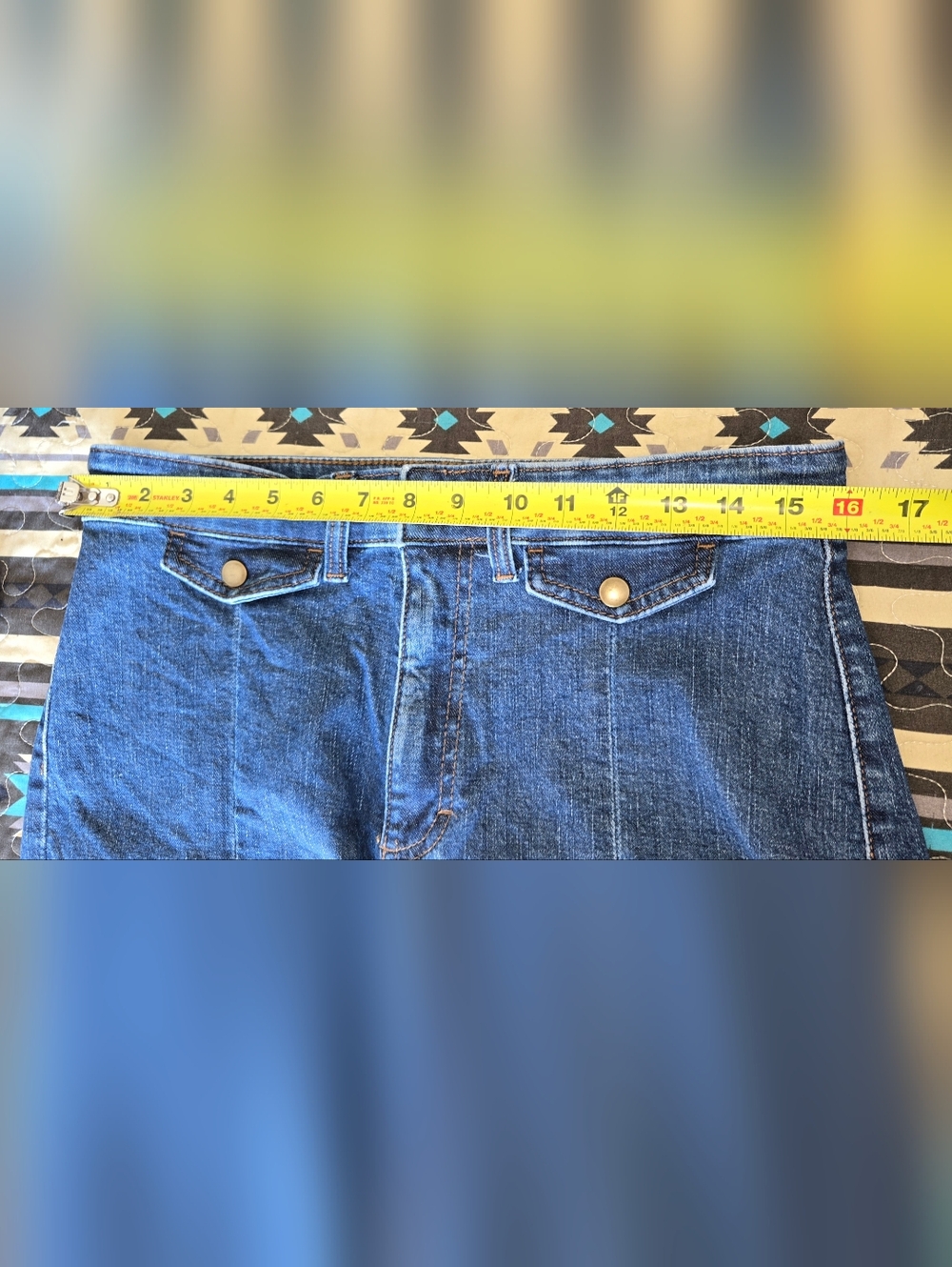 Lee High-Waist Denim Shorts in Dark Blue Size 12 Medium - Picture 3 of 11
